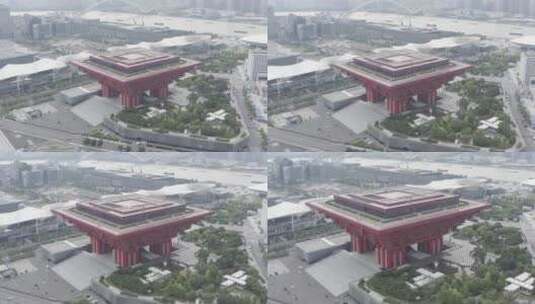 4K原素材-航拍上海世博展览馆-2高清在线视频素材下载