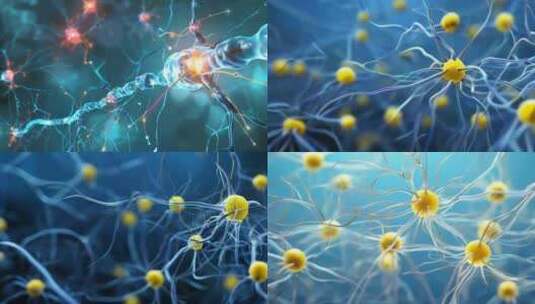 神经系统细胞生物科技科学神经递质高清在线视频素材下载