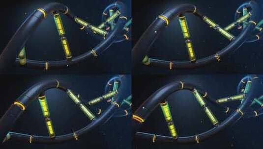 DNA螺旋结构3d模拟7高清在线视频素材下载