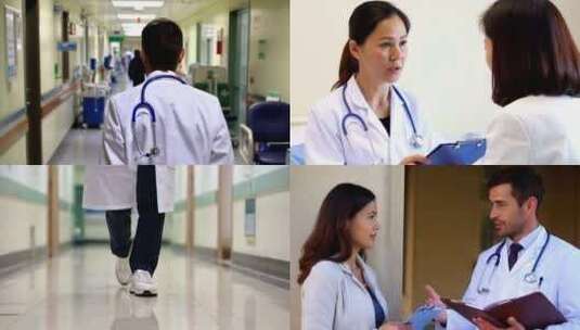 医院医生护士背影ai素材原创高清在线视频素材下载