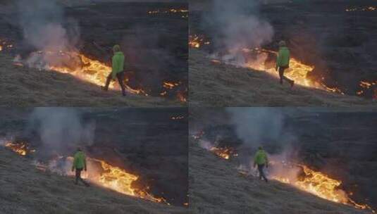 火山，熔岩，火山，冰岛高清在线视频素材下载