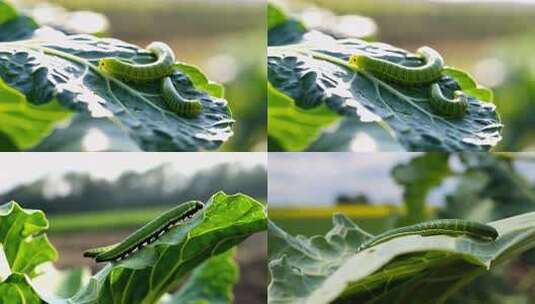 蔬菜上的虫子 害虫高清在线视频素材下载