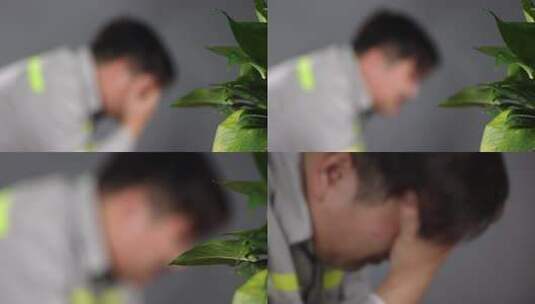 工厂工人匿名访谈工作失误悔恨懊恼偷工减料高清在线视频素材下载
