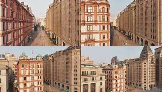 上海外滩历史建筑街景高清在线视频素材下载