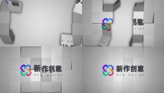 折纸 方块 创意 logo 演绎高清AE视频素材下载