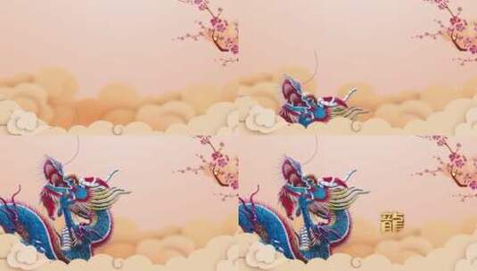龙抬头中国风卡通动画片头AE模板高清AE视频素材下载