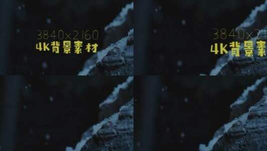 4K静帧大图：夜间 冰雪 林地 前景高清AE视频素材下载