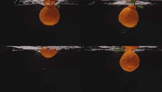 丑橘丑柑丑桔落水特写高清在线视频素材下载