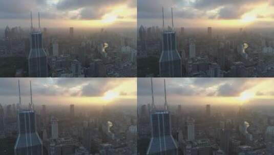 日落下的上海高清在线视频素材下载