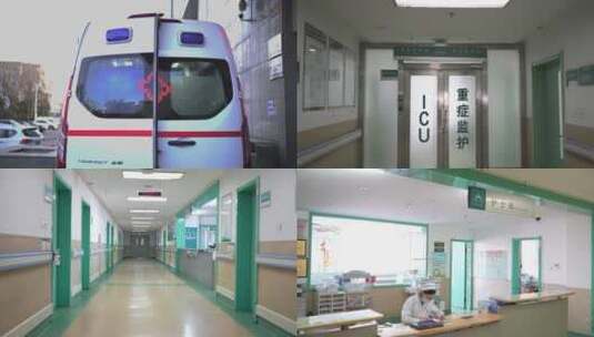 医院走廊未调色 4K60帧。高清在线视频素材下载