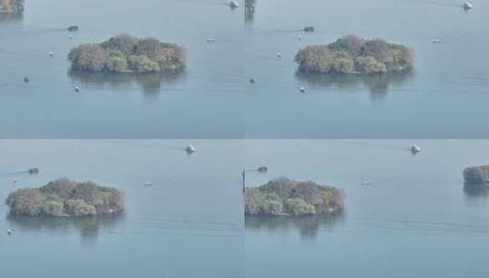 杭州西湖秋天航拍高清在线视频素材下载
