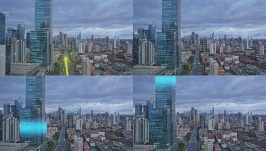 4K上海科技感智慧城市互联网物联网高清在线视频素材下载