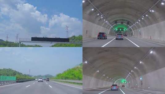 高速公路开车主观第一视角高清在线视频素材下载