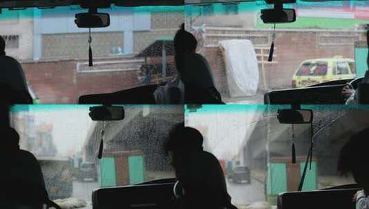 巴基斯坦城市道路车流地拍高清在线视频素材下载