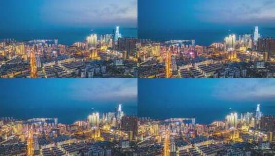 青岛城市夜景4K高清在线视频素材下载
