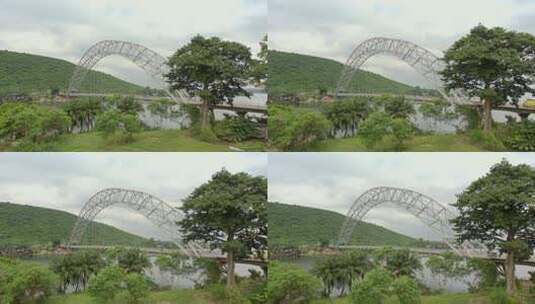 非洲加纳的阿多米大桥过境点高清在线视频素材下载