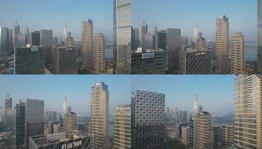 深圳城市风光，人才公园，中国华润大厦航拍高清在线视频素材下载