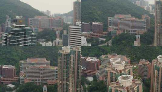 香港大学航拍大景高清在线视频素材下载