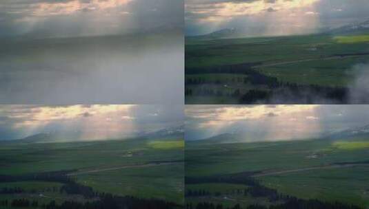 新疆草原风景雨过天晴高清在线视频素材下载