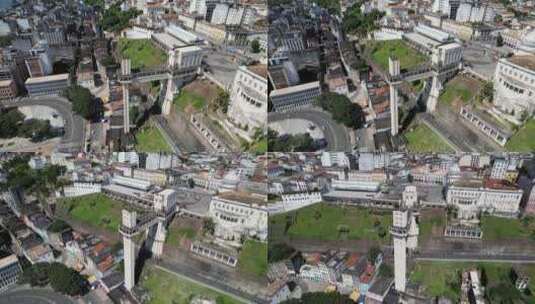 巴西巴伊亚州萨尔瓦多市中心。旅游明信片上的历史建筑。高清在线视频素材下载
