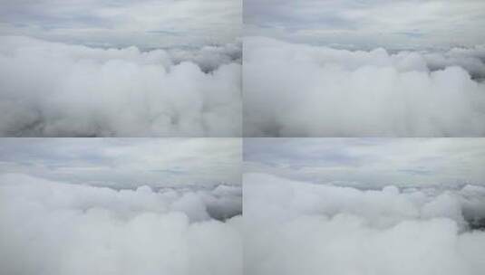 高空航拍蓝天白云平流雾云海仙境高清在线视频素材下载