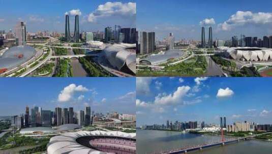 杭州亚运会奥体中心合集高清在线视频素材下载