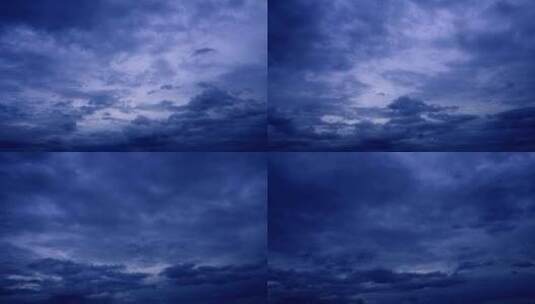 天空夜晚延时云朵乌云晚上天空变化高清在线视频素材下载