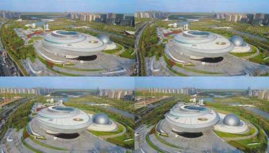 上海天文馆（临港新区）4K航拍高清在线视频素材下载