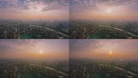 河南郑州城市建筑延时摄影高清在线视频素材下载