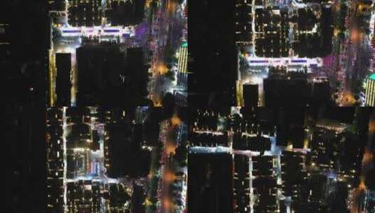 广西桂林城市夜景灯光交通航拍高清在线视频素材下载
