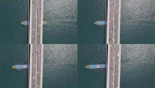 海上运输大桥高清在线视频素材下载
