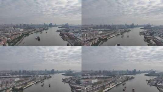 广州番禺区航拍高清在线视频素材下载