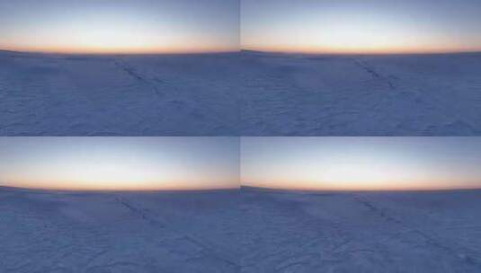 冬季雪景落日余晖空境高清在线视频素材下载
