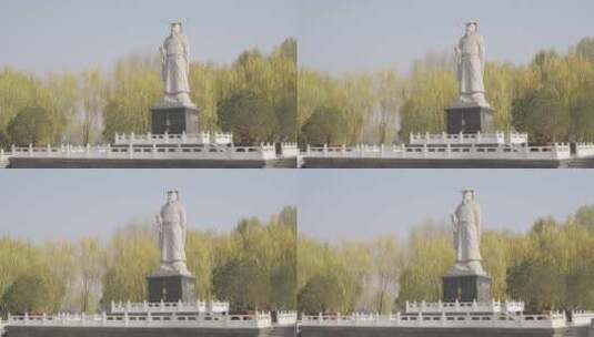 王羲之雕像高清在线视频素材下载