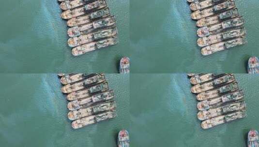 航拍 福建 泉州 晋江 深沪湾 港口 码头海岸高清在线视频素材下载