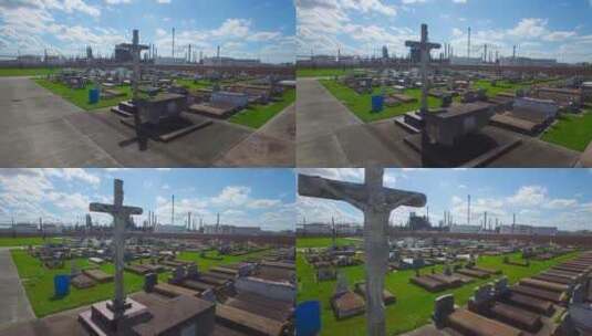 中路易斯安那州公墓高清在线视频素材下载