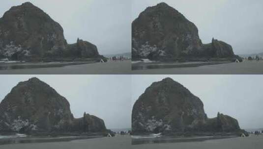 海边的石头山高清在线视频素材下载