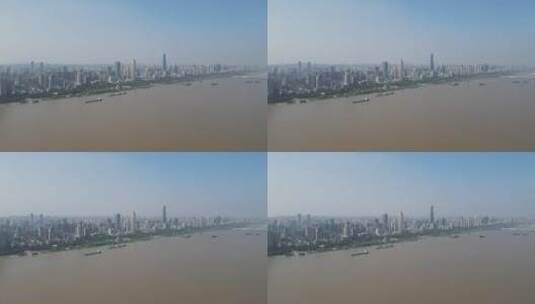 武汉长江风光航拍高清在线视频素材下载