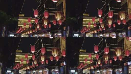 上海豫园城隍庙夜市实拍高清在线视频素材下载