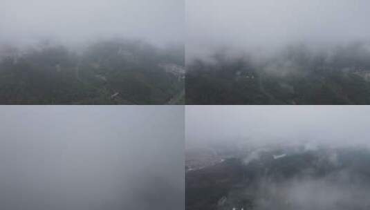 云雾缭绕的山地高清在线视频素材下载