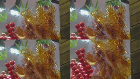 糖葫芦老北京小吃糖画高清在线视频素材下载