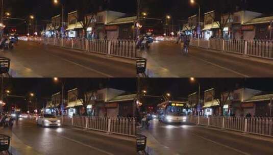 夜晚街道车辆车流交通高清在线视频素材下载
