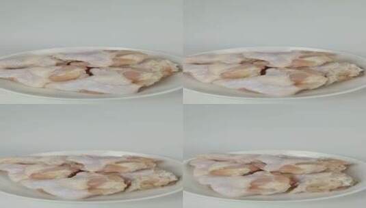 生鲜鸡肉食品鸡翅根4k肉品高清在线视频素材下载