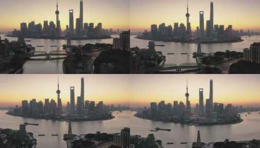 上海外白渡桥黎明高清在线视频素材下载