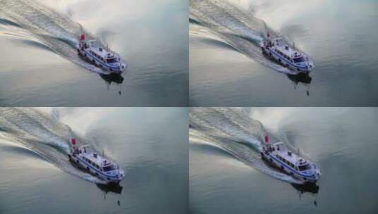 江面行驶的船只4k视频高清在线视频素材下载