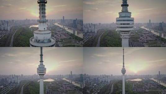 湖北武汉城市风光航拍视频高清在线视频素材下载