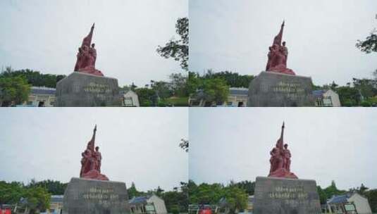 广西百色起义纪念馆纪念碑高清在线视频素材下载