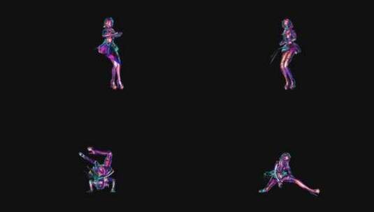 卡通性感美女舞蹈高清在线视频素材下载