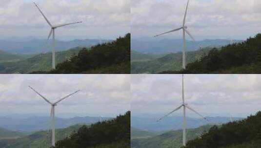 高山自然风光新能源风车发电高清在线视频素材下载