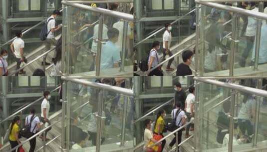 地铁 深圳地铁 挤地铁高清在线视频素材下载